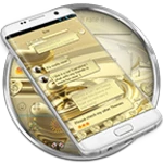 Logo of SMS Messages Heart Gold Theme android Application 